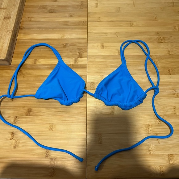 Vibrant Blue Triangle Bikini Top - Picture 3 of 6